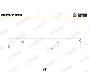 Lozisko vackoveho hridele GLYCO N173/7 STD