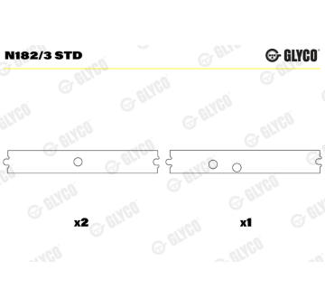 Lozisko vackoveho hridele GLYCO N182/3 STD