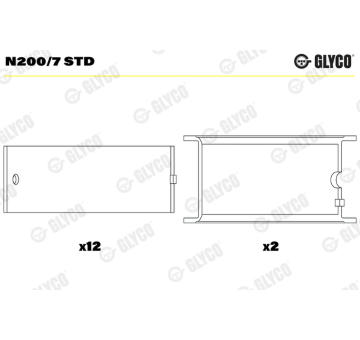 Lozisko vackoveho hridele GLYCO N200/7 STD