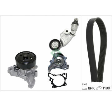 Vodní pumpa + klinový żebrový řemen Schaeffler INA 529 0119 30