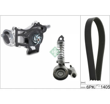 Vodní pumpa + klínový žebrový řemen Schaeffler INA 529 0336 30