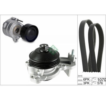 Vodní pumpa + klinový żebrový řemen Schaeffler INA 529 0605 30