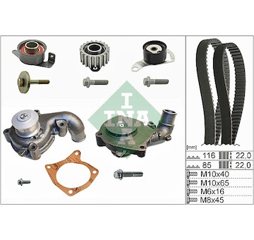 Vodné čerpadlo + sada ozubeného remeňa Schaeffler INA 530 0104 31