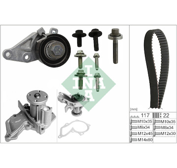 Vodni pumpa + sada ozubeneho remene Schaeffler INA 530 0140 30