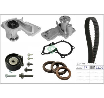 Vodné čerpadlo + sada ozubeného remeňa Schaeffler INA 530 0912 30