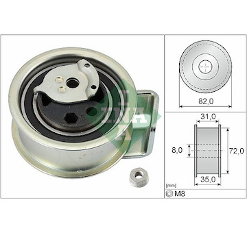 Napínací kladka, ozubený řemen Schaeffler INA 531 0396 20