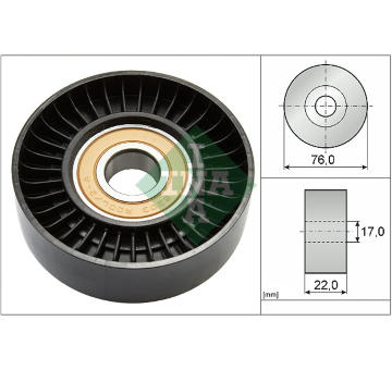 Napinaci kladka, zebrovany klinovy remen Schaeffler INA 531 0677 30