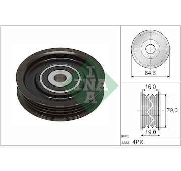 Napinaci kladka, zebrovany klinovy remen Schaeffler INA 531 0931 10