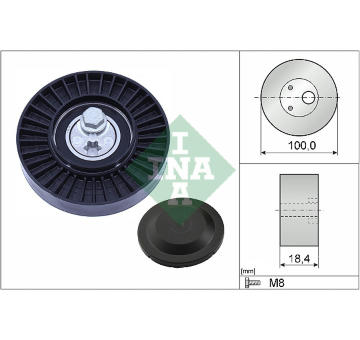 Napinaci kladka, zebrovany klinovy remen Schaeffler INA 531 0966 10
