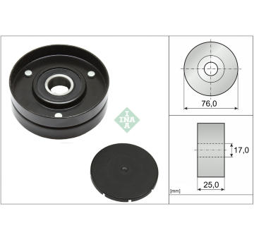 Napínací kladka, žebrovaný klínový řemen Schaeffler INA 531 1055 10