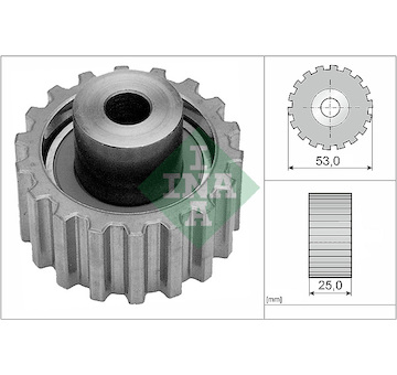 Vratna/vodici kladka, ozubeny remen INA 532 0086 20