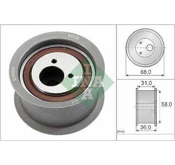 Vratná/vodicí kladka, ozubený řemen Schaeffler INA 532 0329 10