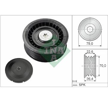 Vratna/vodici kladka, klinovy zebrovy remen Schaeffler INA 532 0344 10