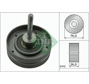 Vratná/vodicí kladka, klínový žebrový řemen Schaeffler INA 532 0351 30