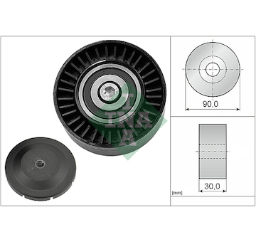 Vratná/vodicí kladka, klínový žebrový řemen Schaeffler INA 532 0514 10