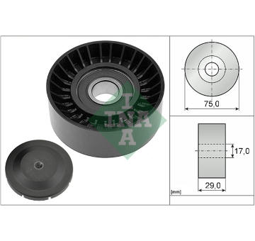 Vratna/vodici kladka, klinovy zebrovy remen Schaeffler INA 532 0536 10