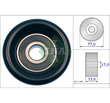 Vratna/vodici kladka, klinovy zebrovy remen Schaeffler INA 532 0568 10