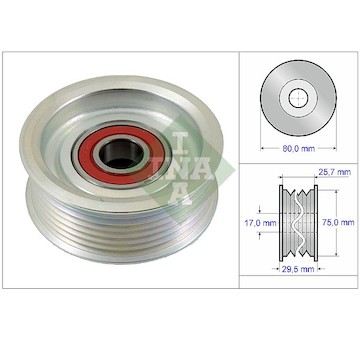 Vratna/vodici kladka, klinovy zebrovy remen Schaeffler INA 532 0587 10