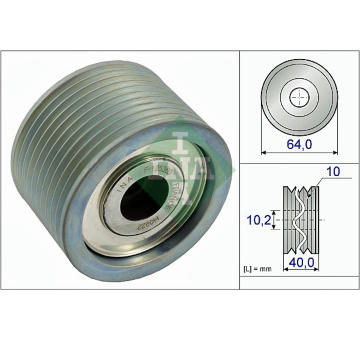 Vratna/vodici kladka, klinovy zebrovy remen Schaeffler INA 532 0662 10