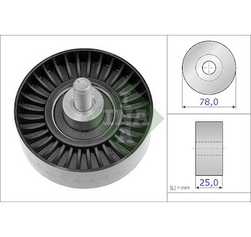 Vratna/vodici kladka, klinovy zebrovy remen Schaeffler INA 532 0705 10