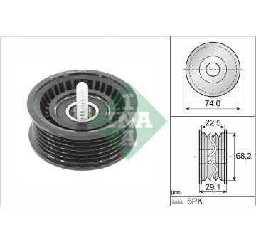 Vratna/vodici kladka, klinovy zebrovy remen Schaeffler INA 532 0784 10