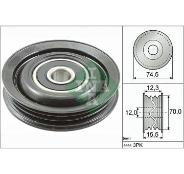 Vratna/vodici kladka, klinovy zebrovy remen Schaeffler INA 532 0786 10