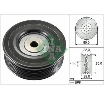 Vratna/vodici kladka, klinovy zebrovy remen Schaeffler INA 532 0799 10