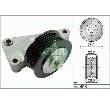 Vratna/vodici kladka, klinovy zebrovy remen Schaeffler INA 532 0825 10