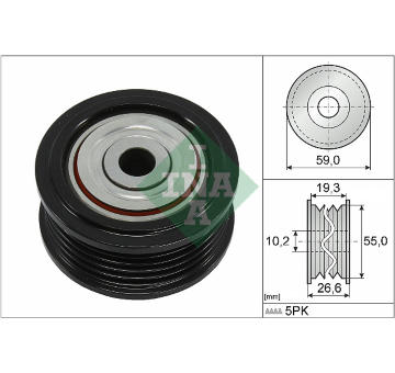 Vratna/vodici kladka, klinovy zebrovy remen Schaeffler INA 532 0860 10