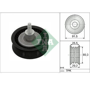 Vratna/vodici kladka, klinovy zebrovy remen Schaeffler INA 532 0909 10