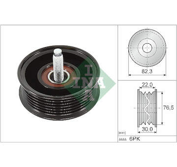 Vratna/vodici kladka, klinovy zebrovy remen Schaeffler INA 532 0922 10