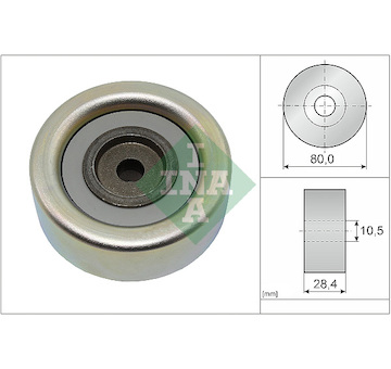 Vratna/vodici kladka, klinovy zebrovy remen Schaeffler INA 532 0933 10