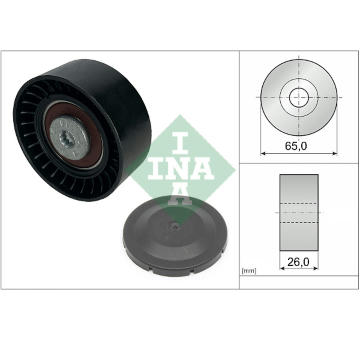 Vratná/vodicí kladka, klínový žebrový řemen Schaeffler INA 532 1134 10