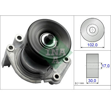 Napínák, žebrovaný klínový řemen Schaeffler INA 534 0350 10