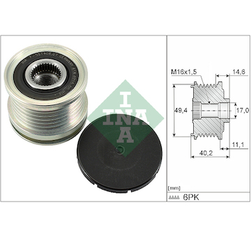 Předstihová spojka INA 535 0124 10