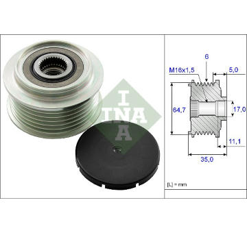 Voľnobeżka alternátora Schaeffler INA 535 0250 10