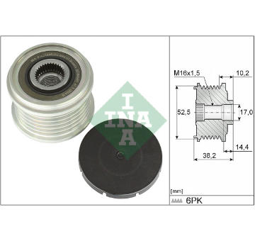 Voľnobeżka alternátora Schaeffler INA 535 0369 10