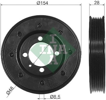 remenice, klikovy hridel Schaeffler INA 544 0081 10