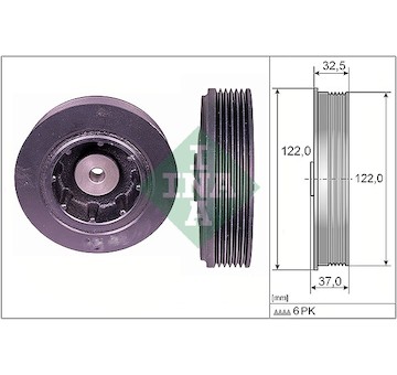 Řemenice, klikový hřídel INA 544 0084 10