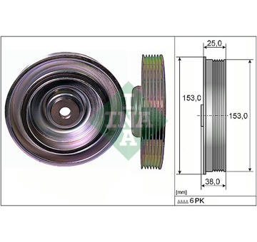 remenice, klikovy hridel Schaeffler INA 544 0087 10