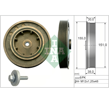 Sada remenice, klikova hridel Schaeffler INA 544 0101 20