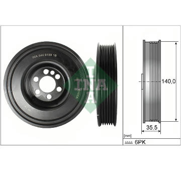 remenice, klikovy hridel Schaeffler INA 544 0159 10