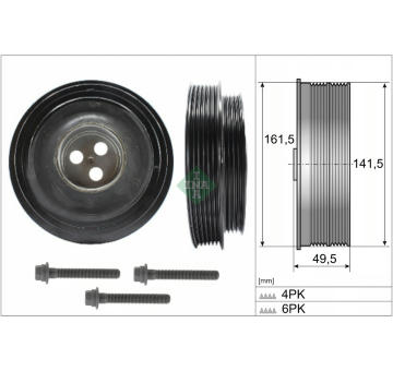 Řemenice, klikový hřídel Schaeffler INA 544 0166 20