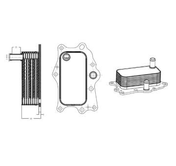 Olejový chladič, motorový olej NRF 31818