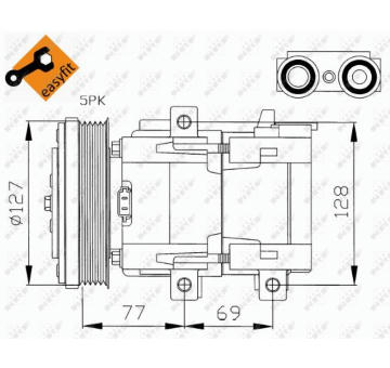 Kompresor, klimatizace NRF 32061