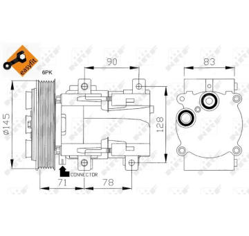 Kompresor, klimatizace NRF 32085