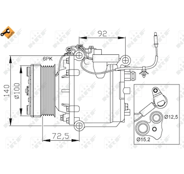 Kompresor, klimatizace NRF 32165