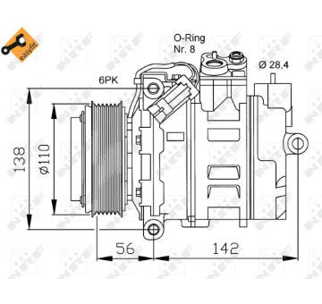 Kompresor, klimatizace NRF 32178