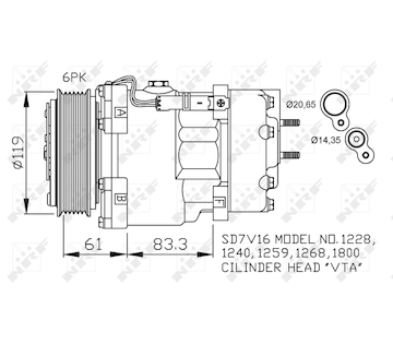 Kompresor, klimatizace NRF 32198