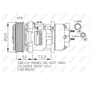 Kompresor, klimatizace NRF32217G
